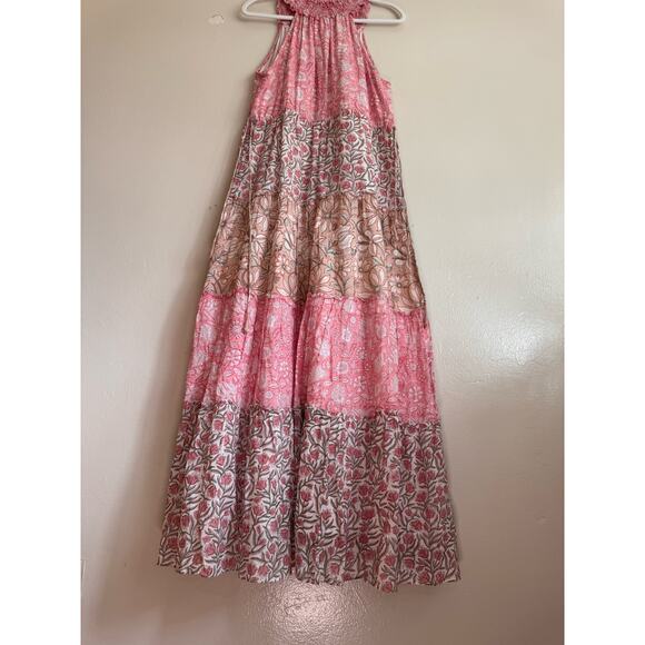 SAYLOR pink tiered midi Women's Aaryn  Dress size M - Picture 9 of 13